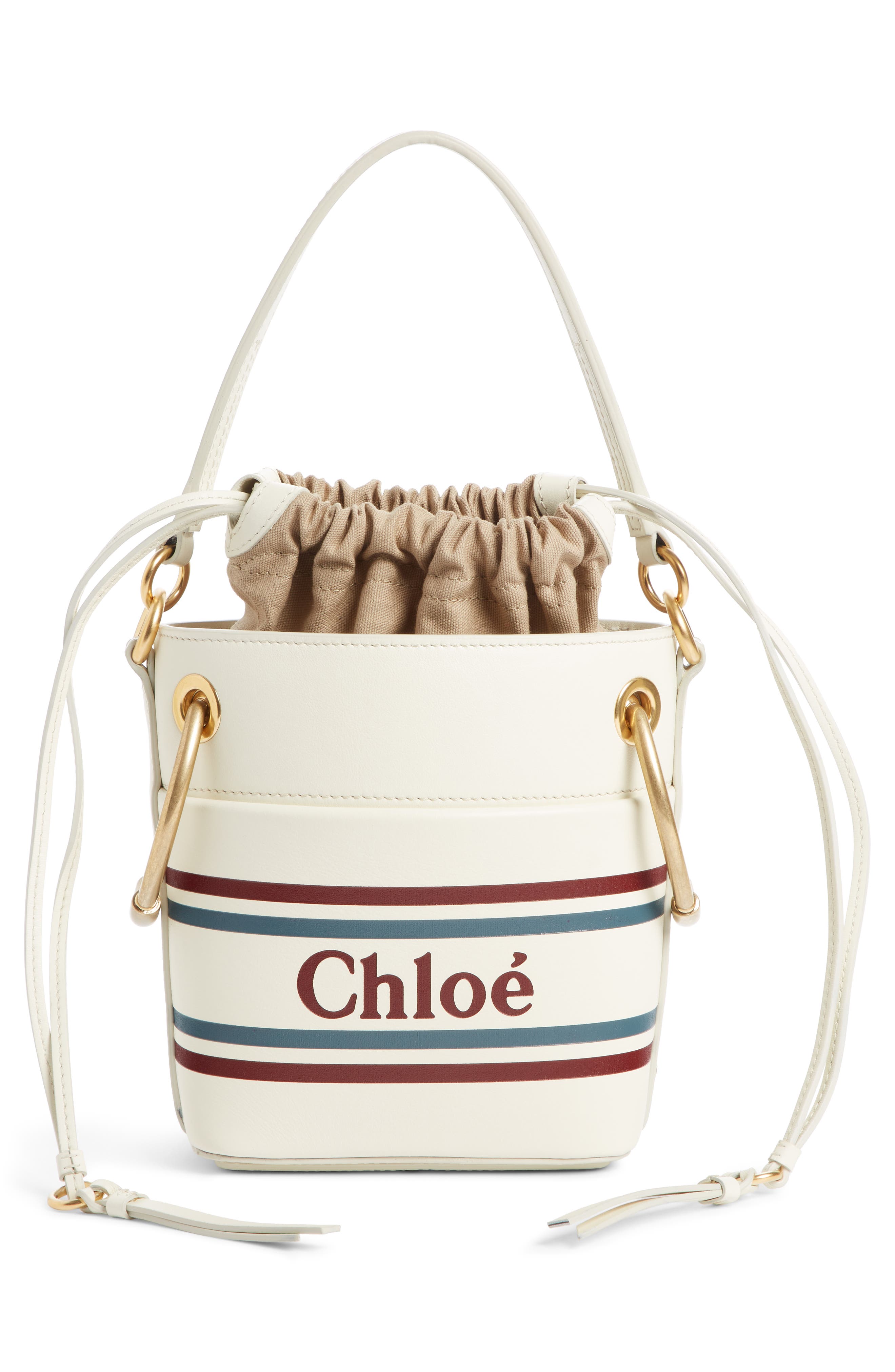 Chloé Small Roy Leather Bucket Bag, Alternate, color, 