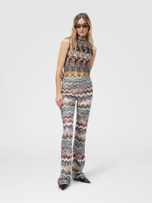 Missoni Flare Pants With Snake Pattern In Multi