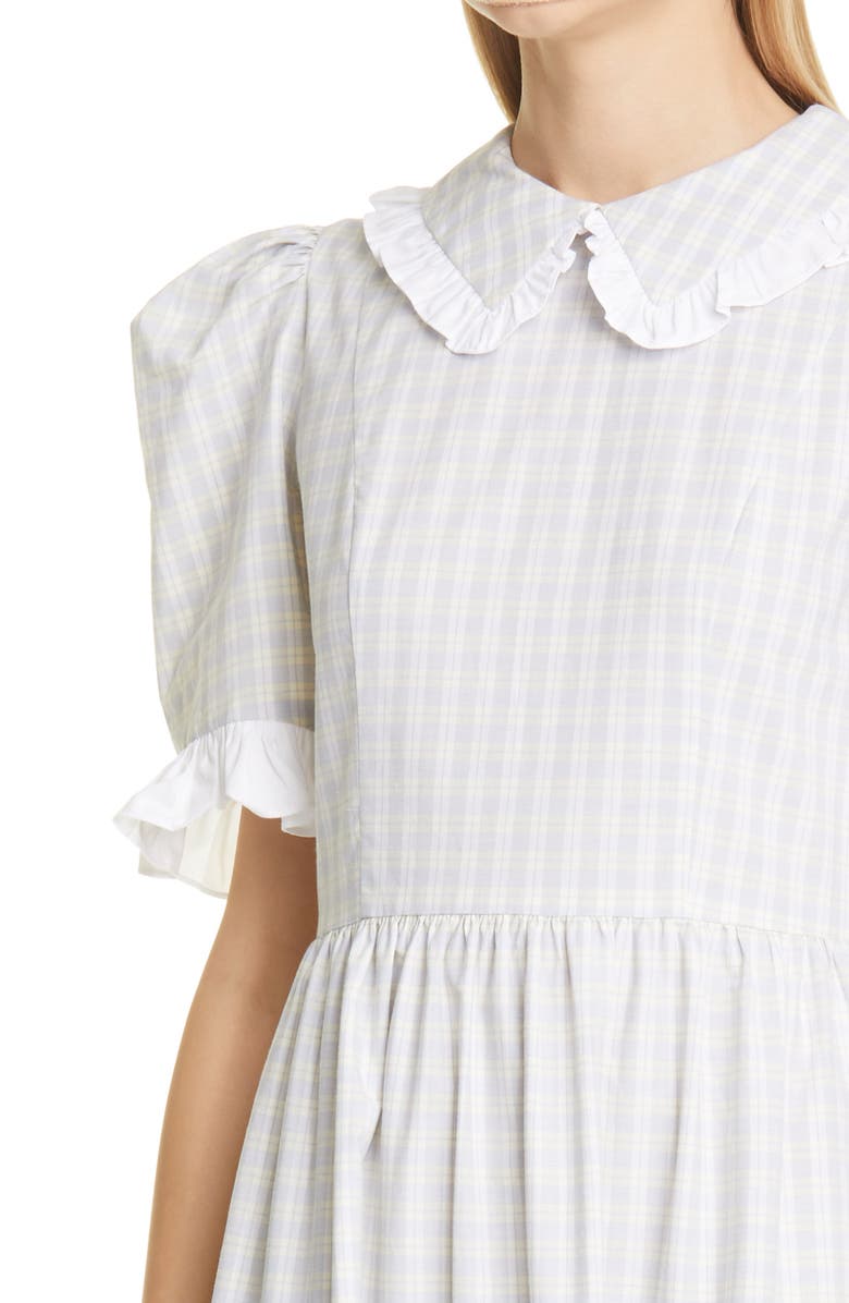 Batsheva Lucy Check Tiered Midi Dress, Alternate, color, 