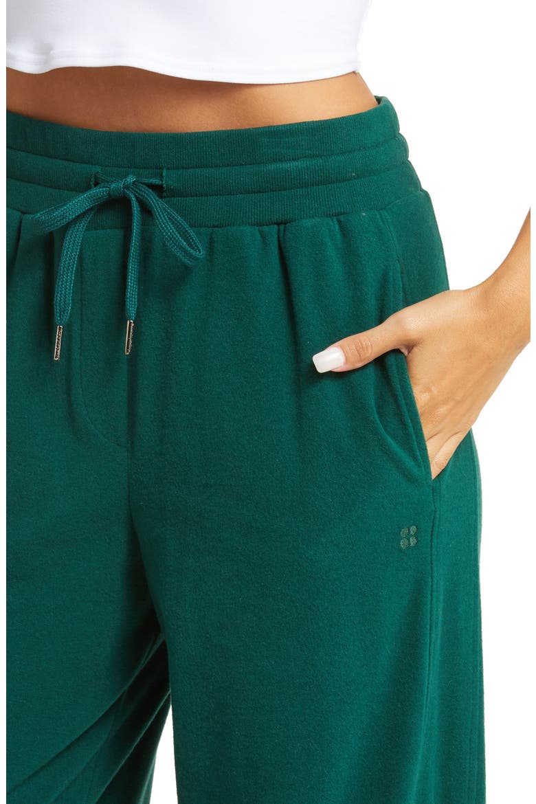 Serene Luxe Fleece Pants, Alternate, color, RETRO GREEN