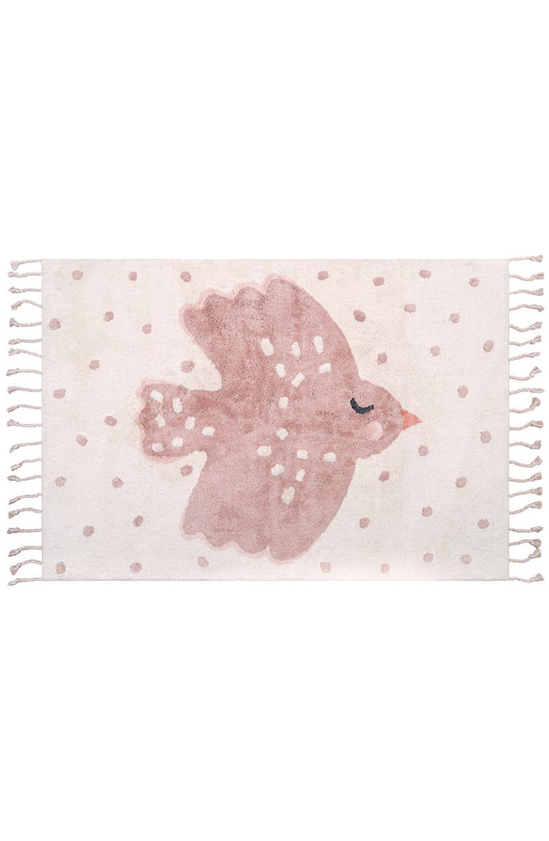 Nattiot Rug Birdy, Main, color, Off White / Pink Nude