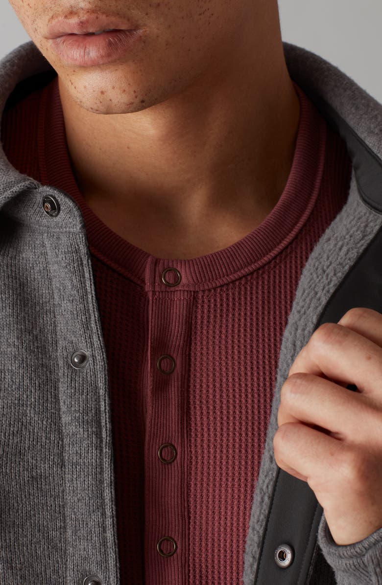 Rhone Fleece Shacket, Alternate, color, Dark Gray Heather