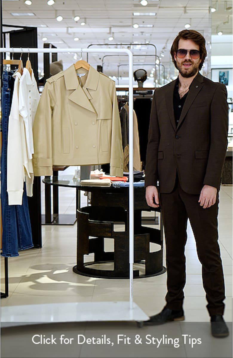 Heathcliff Crop Leather Trench Coat, sales video thumbnail