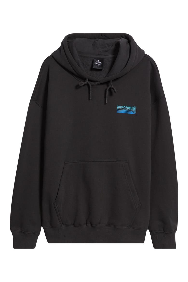 Ocean Break Heritage Hoodie, Alternate, color, CALI WASHED BLACK