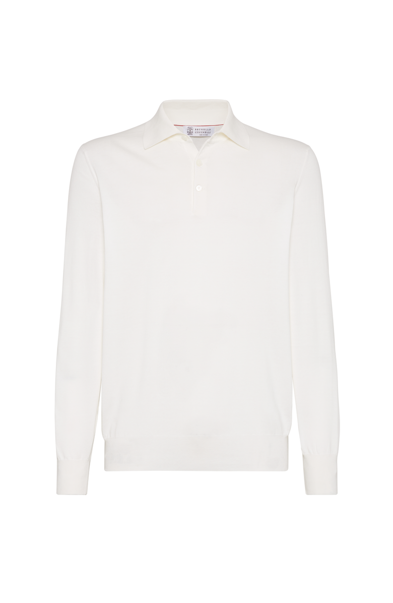 Brunello Cucinelli Polo-style sweater, Main, color, Panama