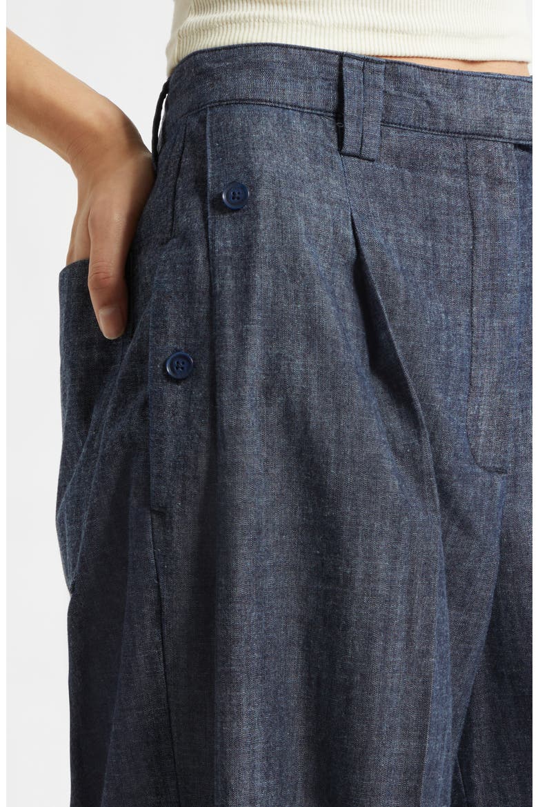 Tailored Wide Leg Jeans, Alternate, color, WASHED INDIGO