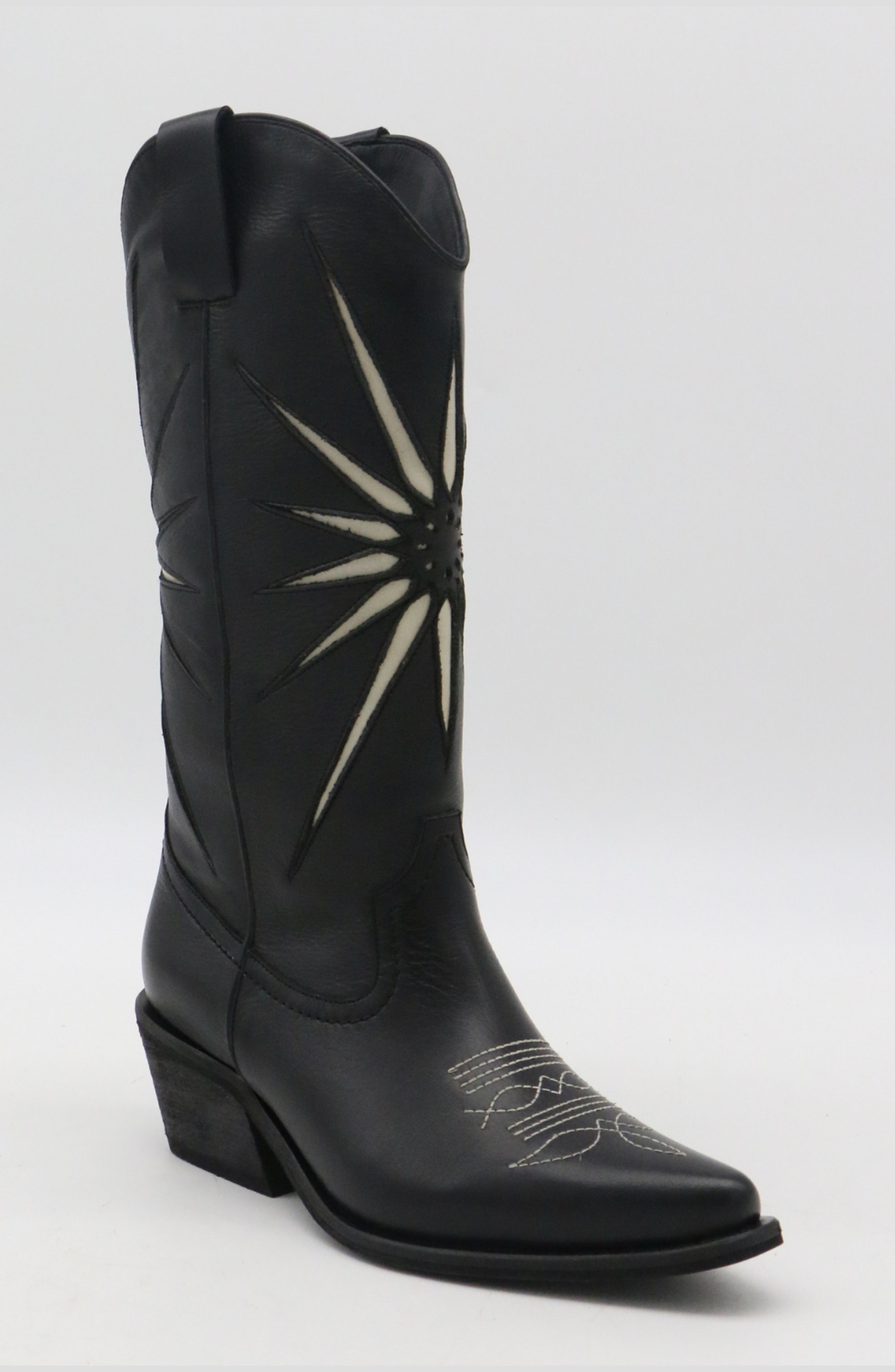 STIVALI NEW YORK Moonrise Western Cowboy Boots, Main, color, Black