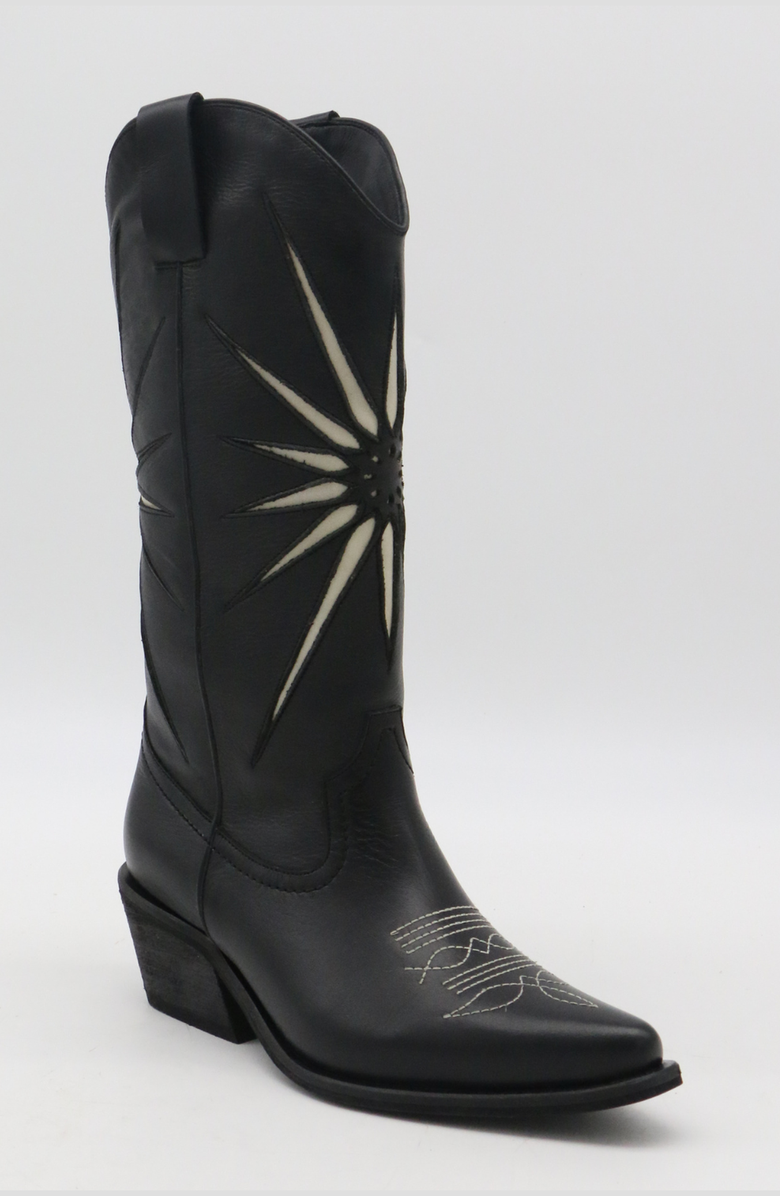 STIVALI NEW YORK Moonrise Western Cowboy Boots, Main, color, Black