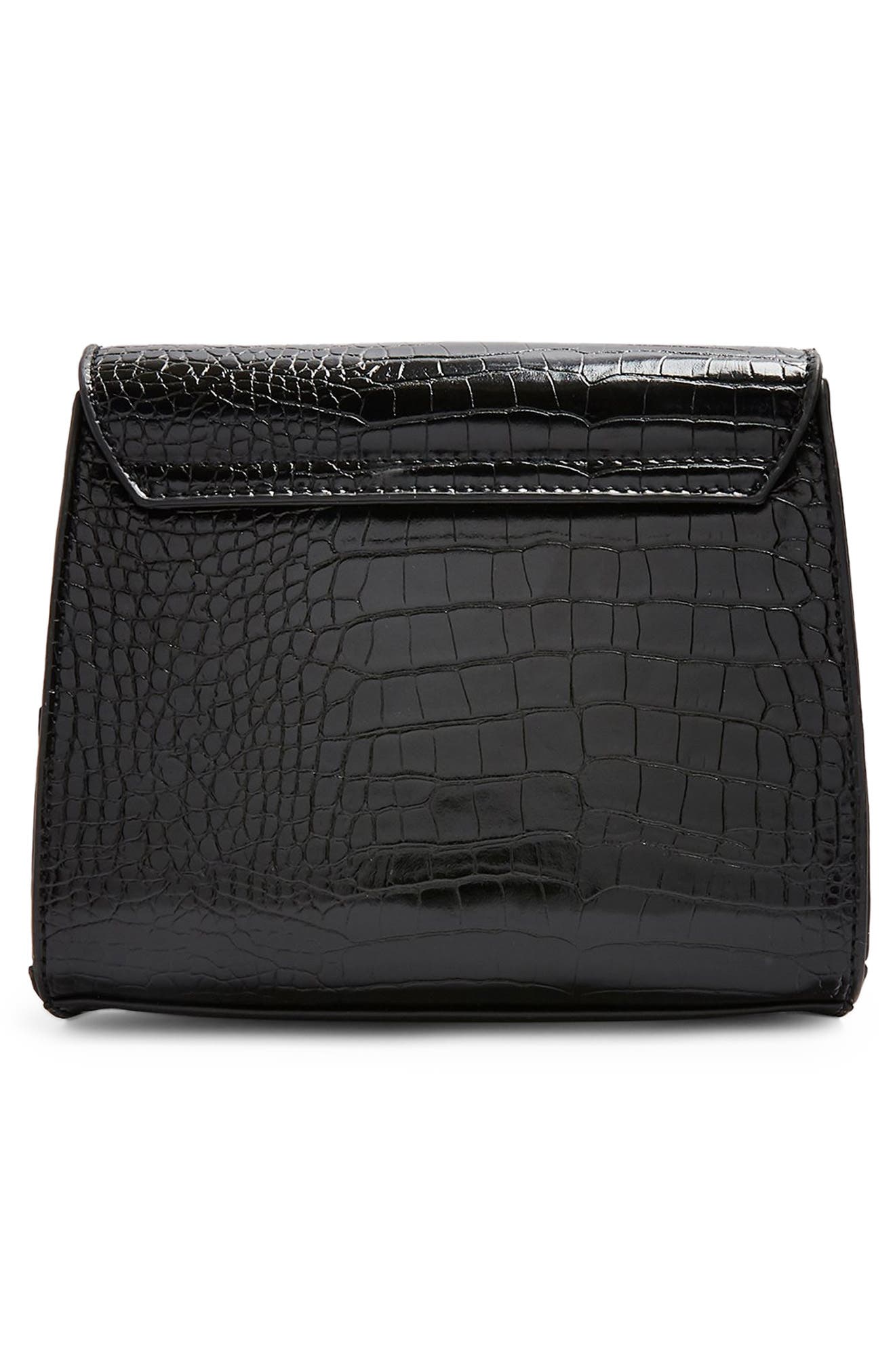 Topshop Skye Crocodile Crossbody Bag, Alternate, color, 