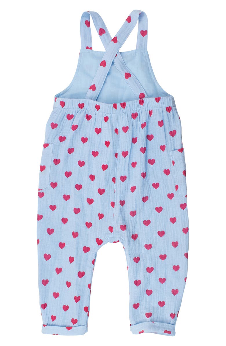 RuggedButts Steal Your Heart Cotton Gauze Romper, Alternate, color, 