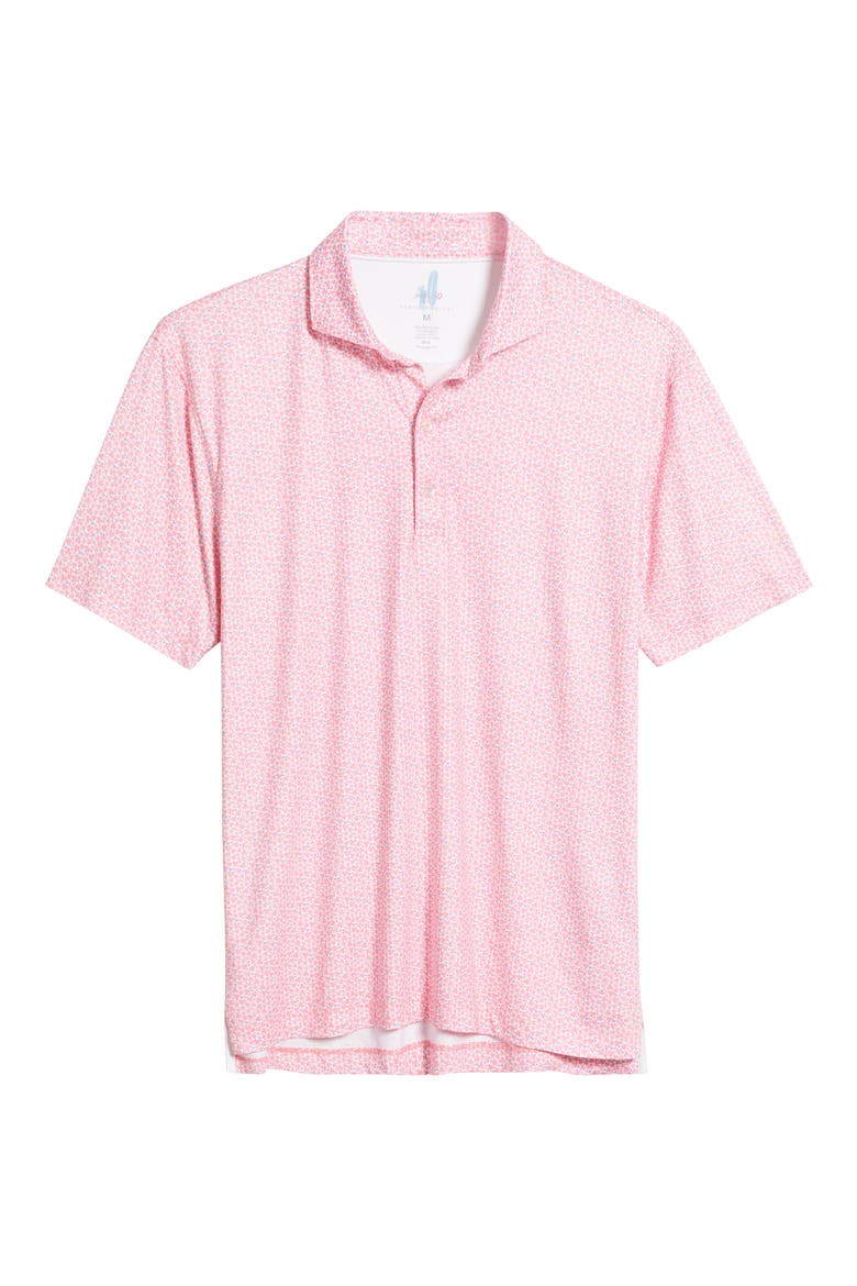 Four Leaf Clover Print Featherweight Performance Polo, Alternate, color, AZALEA