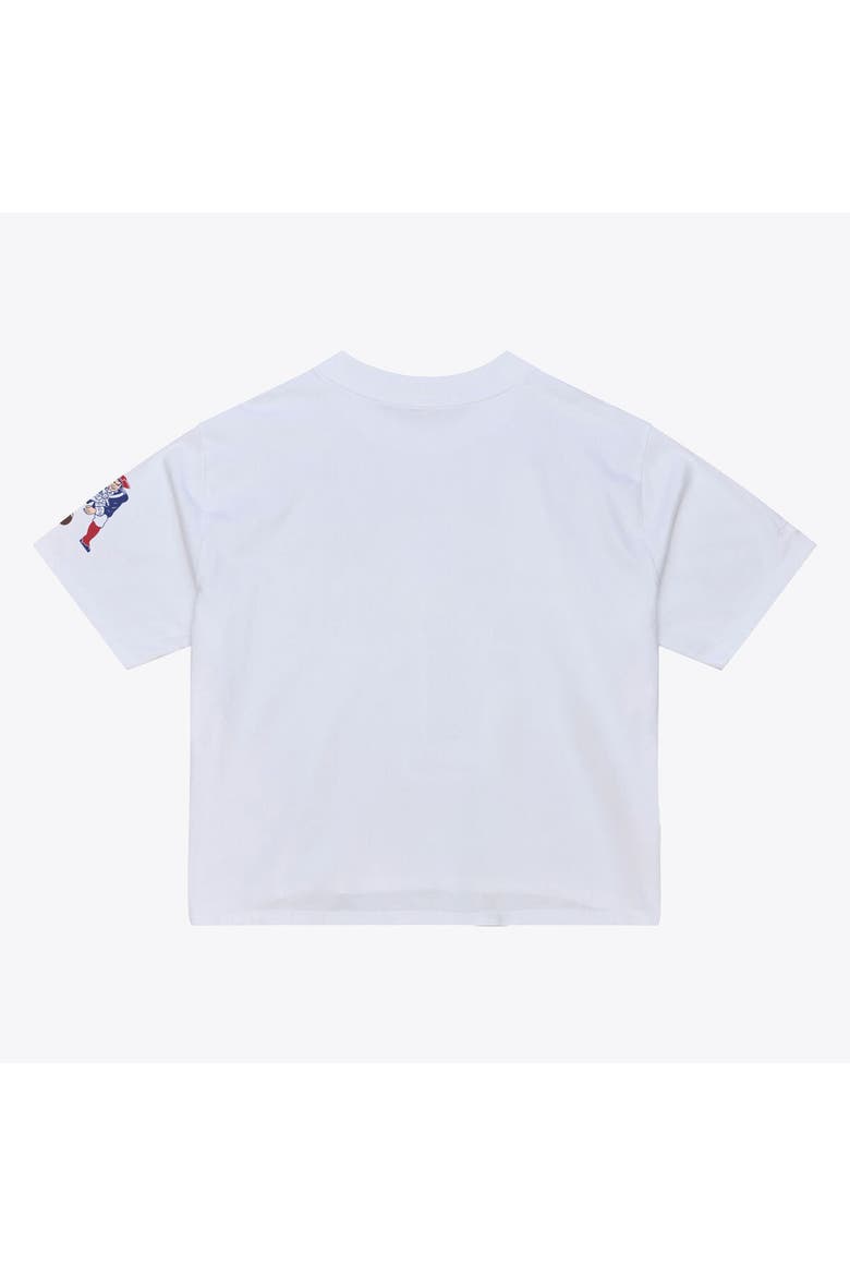 Women's Mitchell & Ness  White New England Patriots Head Coach Cropped T-Shirt, Alternate, color, White
