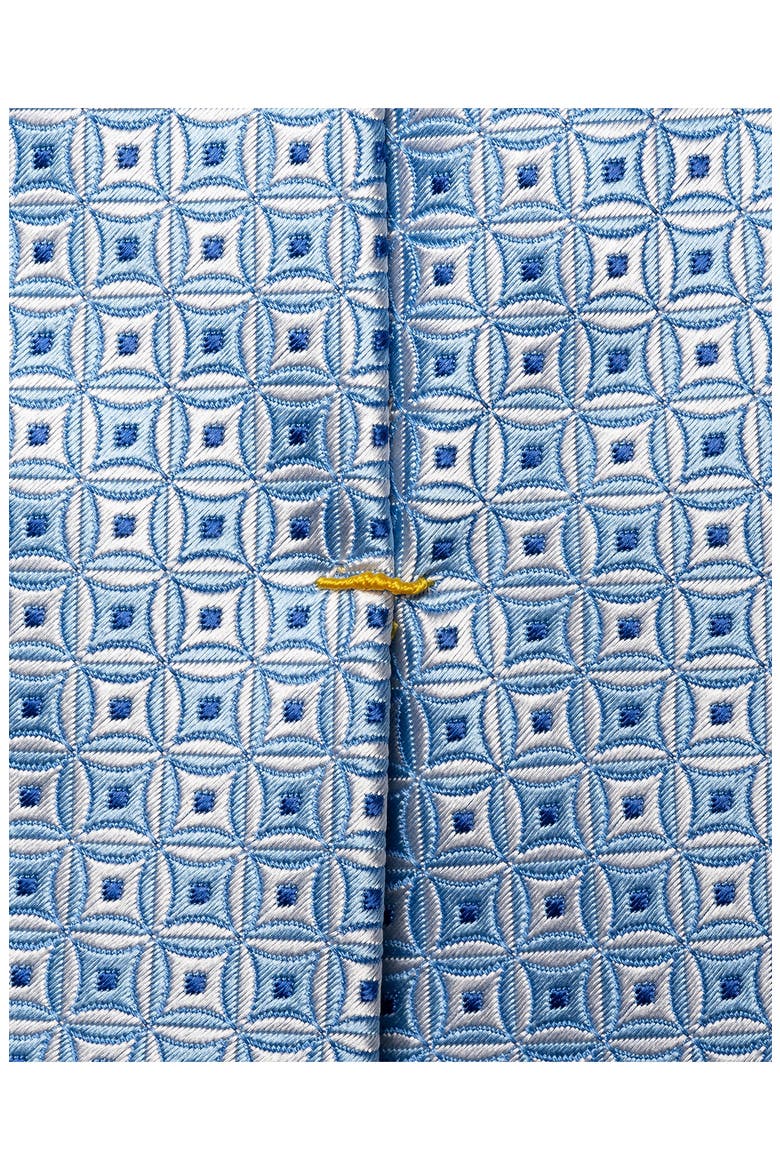 Geometric Silk Jacquard Tie, Alternate, color, MEDIUM BLUE
