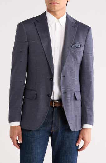 Lucky Brand Slim Fit Glen Plaid Knit Sport Coat