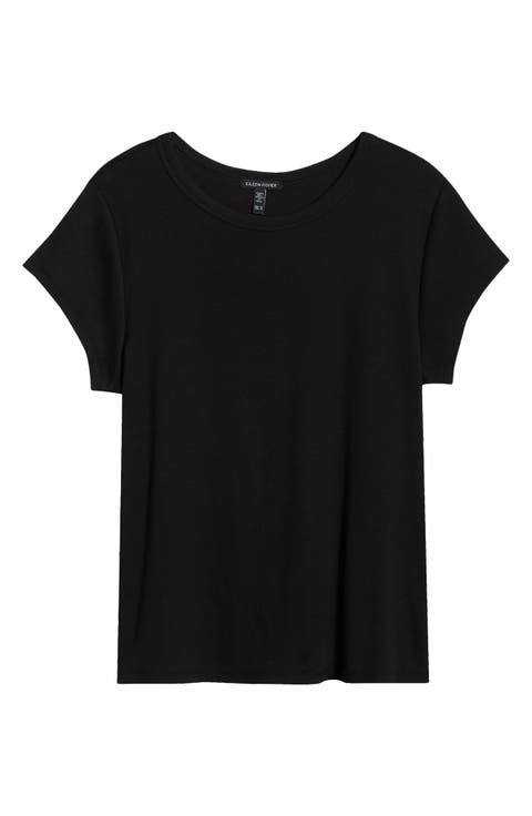 Rib Crewneck Organic Cotton T-Shirt