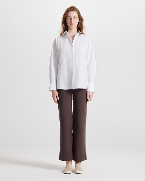 Theo The Label Echo Print Back Banker Shirt In Multi