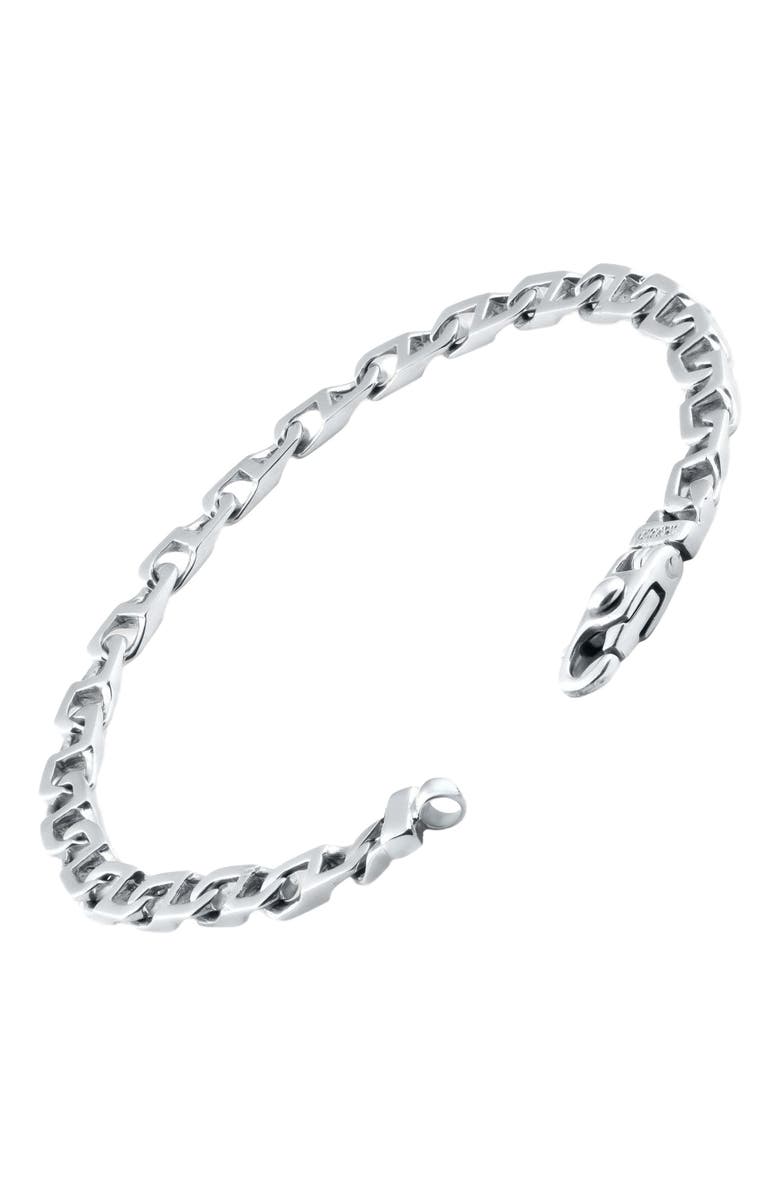 Bliss Diamond Men's Marine Link 14k Gold (16gram) or Platinum (26gram) 6mm Bracelet 8.5", Alternate, color, 