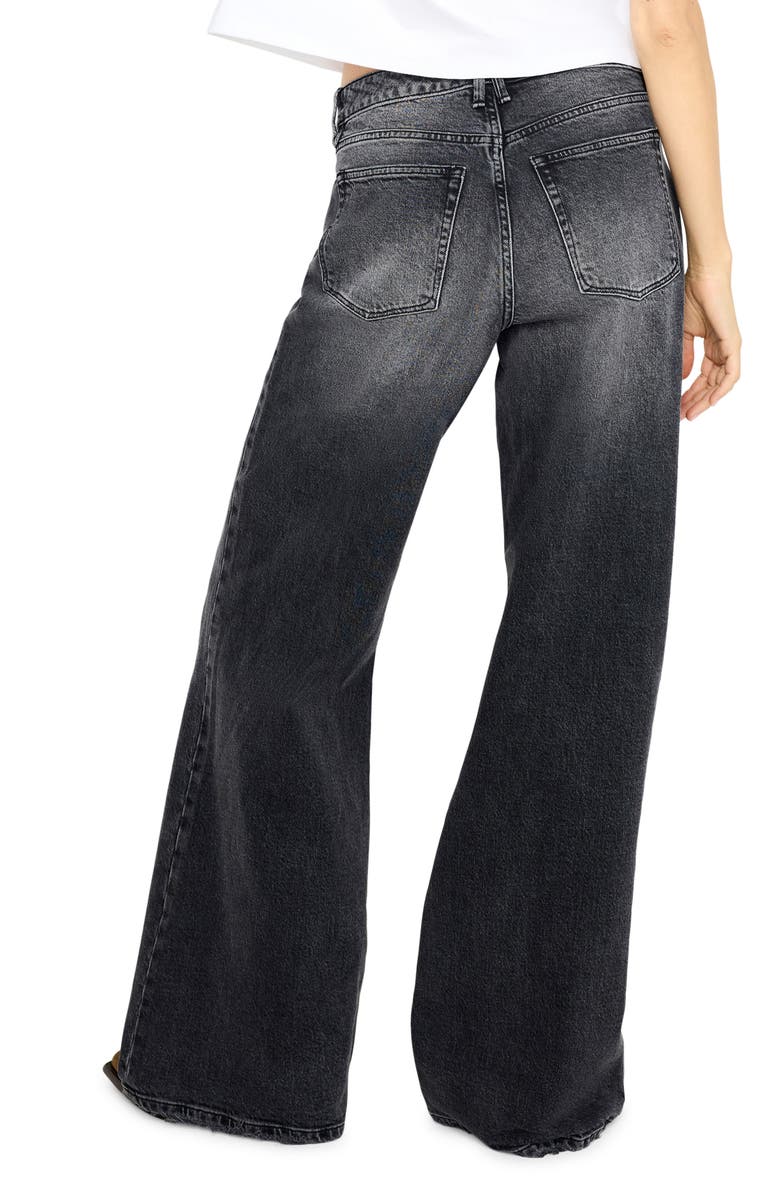 Good American Good Ease High Waist Wide Leg Jeans, Alternate, color, Black346