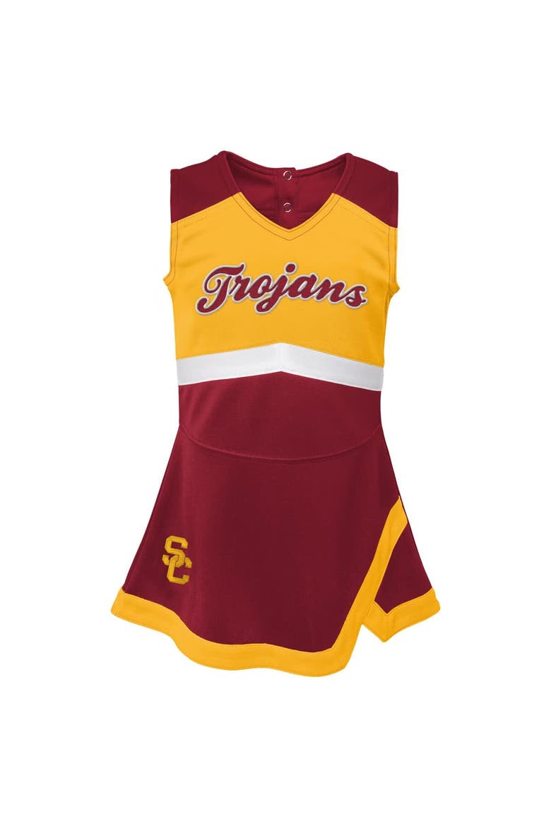 Girls Preschool Cardinal/Gold USC Trojans Two-Piece Cheer Captain Jumper Dress & Bloomers Set, Alternate, color, Cardinal