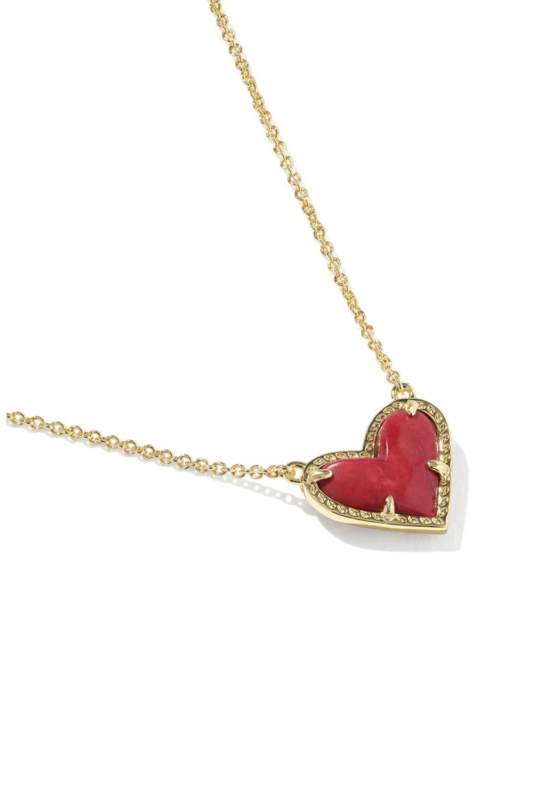Ari Heart Pendant Necklace, Alternate, color, GOLD RED VARIEGATED MAGNESITE