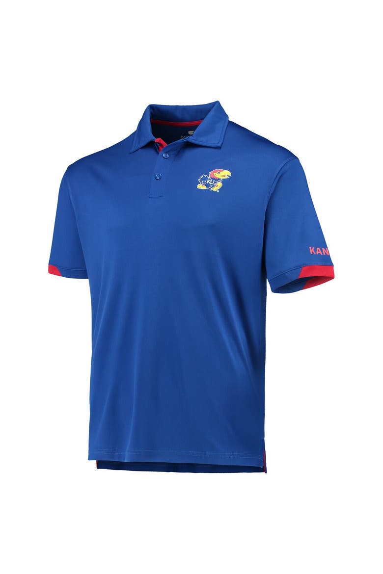 Men's Colosseum Royal Kansas Jayhawks Santry Lightweight Polo, Alternate, color, Royal