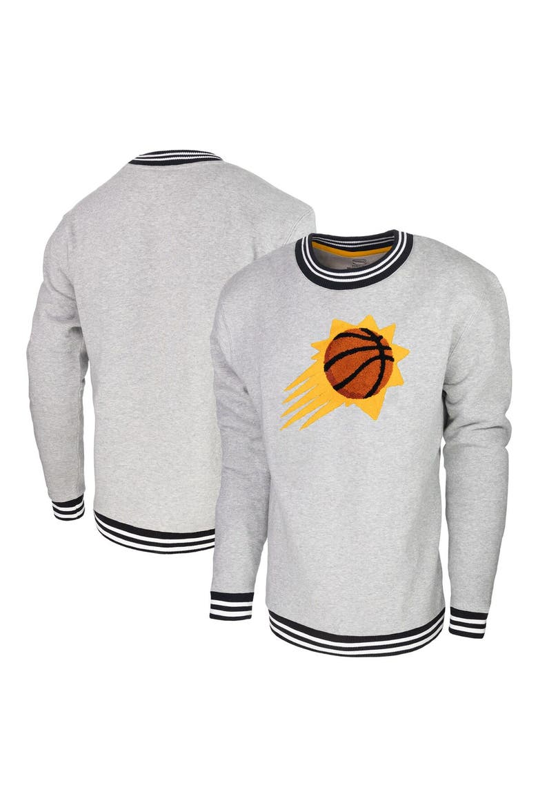 Men's Stadium Essentials Heather Gray Phoenix Suns Club Level Pullover Sweatshirt, Alternate, color, Heather Gray