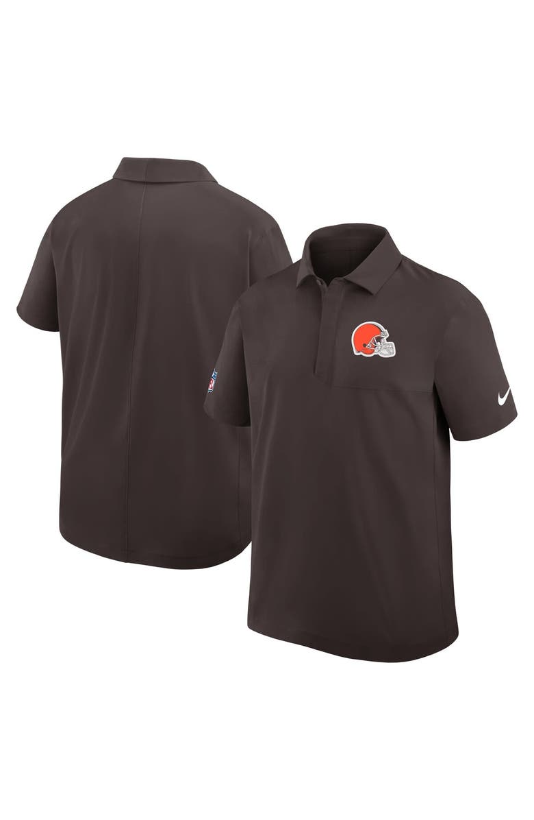 Nike Men's Nike Brown Cleveland Browns Sideline Woven Dri-FIT Polo, Alternate, color, Brown