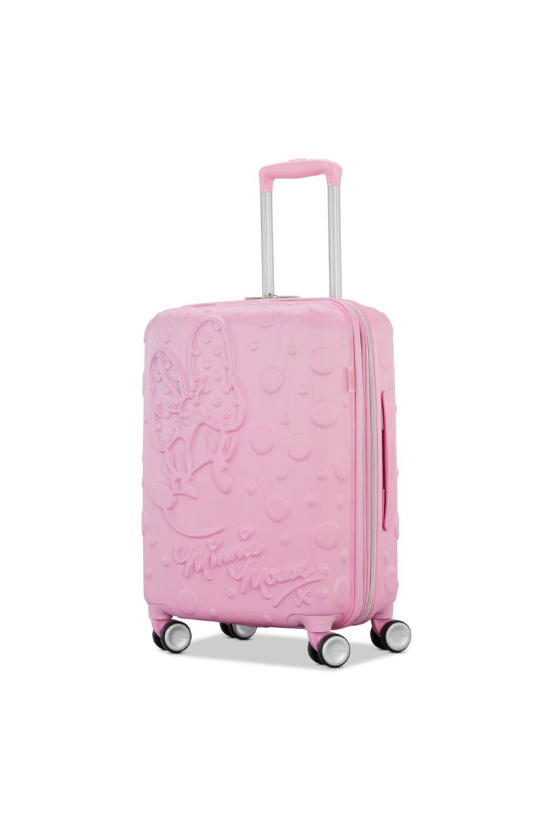 Disney Hardside Carry-on 21-inch Luggage With Spinner Wheels, Main, color, Molded Minnie: Pink