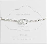 Estella Bartlett Sienna Interlinking Hearts Beaded Stretch Bracelet