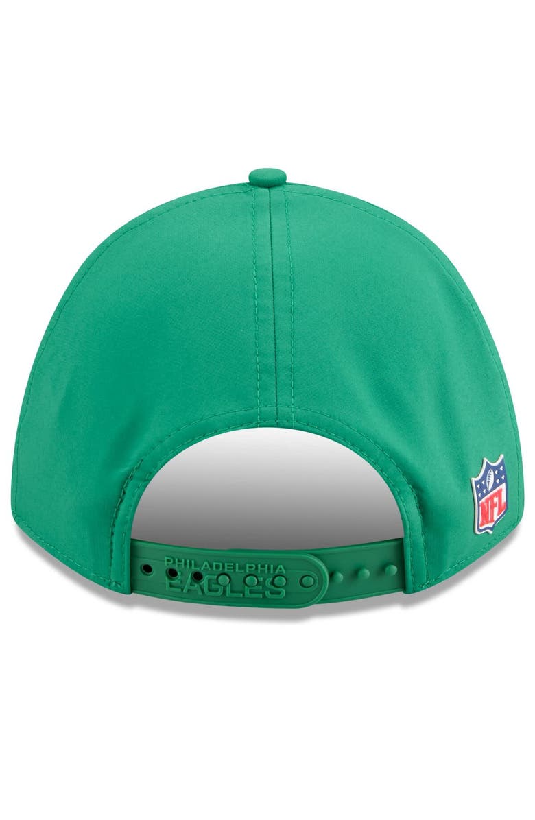 New Era Men's New Era Kelly Green Philadelphia Eagles 2025 Sideline Throwback M-Crown 9FORTY Adjustable Hat, Alternate, color, Kelly Green