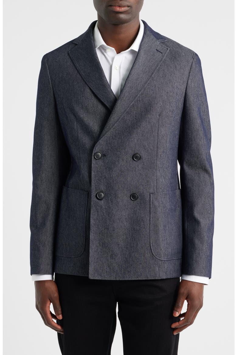 Hanry Double Breasted Sportcoat, Main, color, DARK GREY
