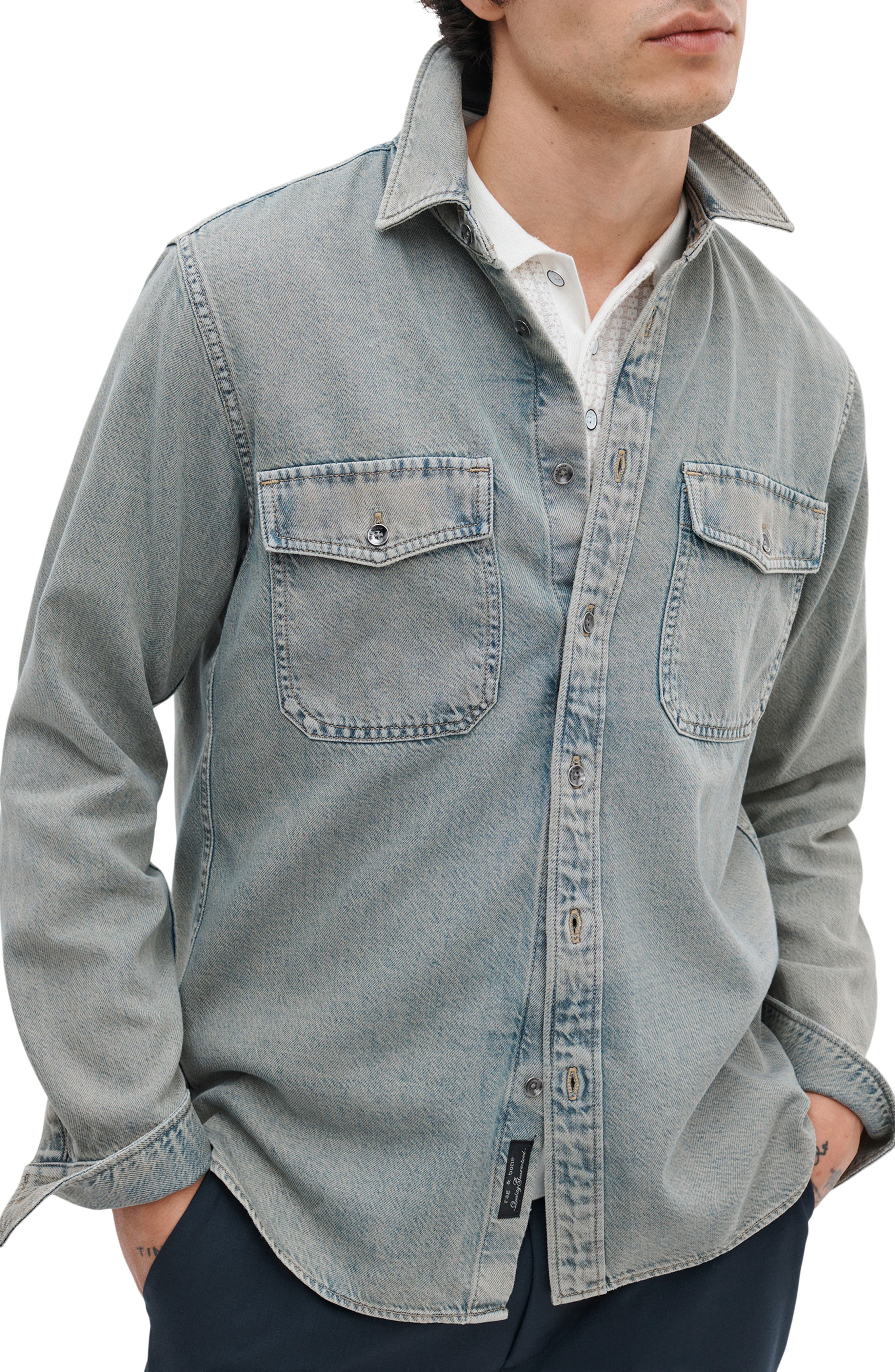 Мужские rag & bone Infuse Denim CPO Overshirt — фото 5