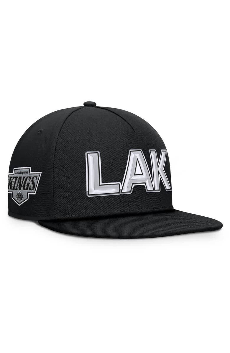 FANATICS Men's Fanatics Black Los Angeles Kings Authentic Pro Rink Team Code Snapback Hat, Main, color, Black