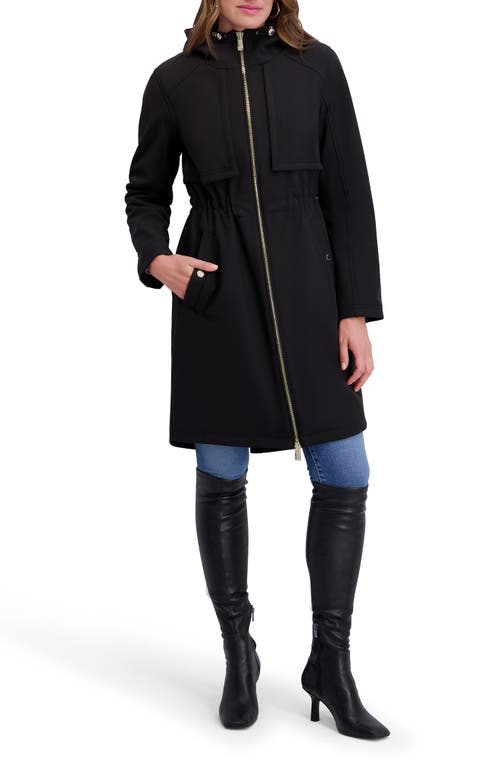 Kensie Hooded Coat In Black