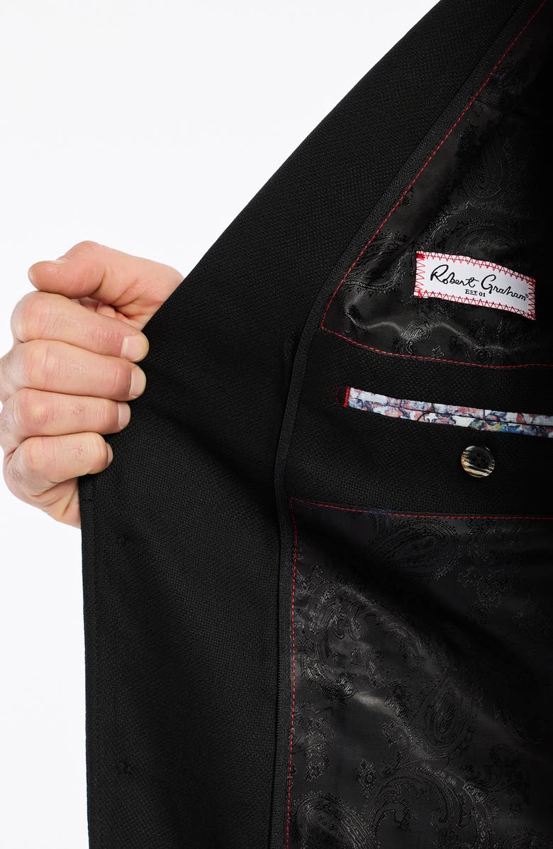 Robert Graham The Jetset Wool Blend Sport Coat with Removable Bib, Alternate, color, Black