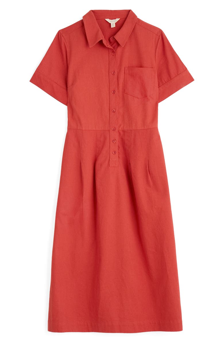 Seasalt Cornwall Birch Organic Cotton Midi Shirtdress, Alternate, color, Dark Cinnamon