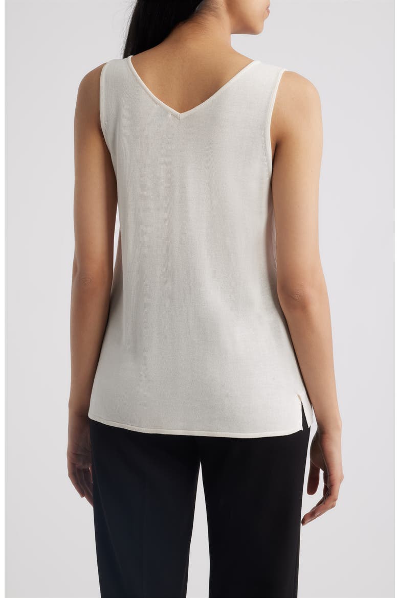 Double V-Neck Sweater Tank, Alternate, color, WHITE DOVE