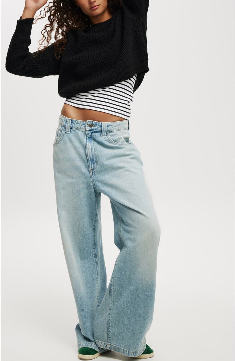 Cotton On Rib Crop Crew Neck Sweater, Alternate, color,