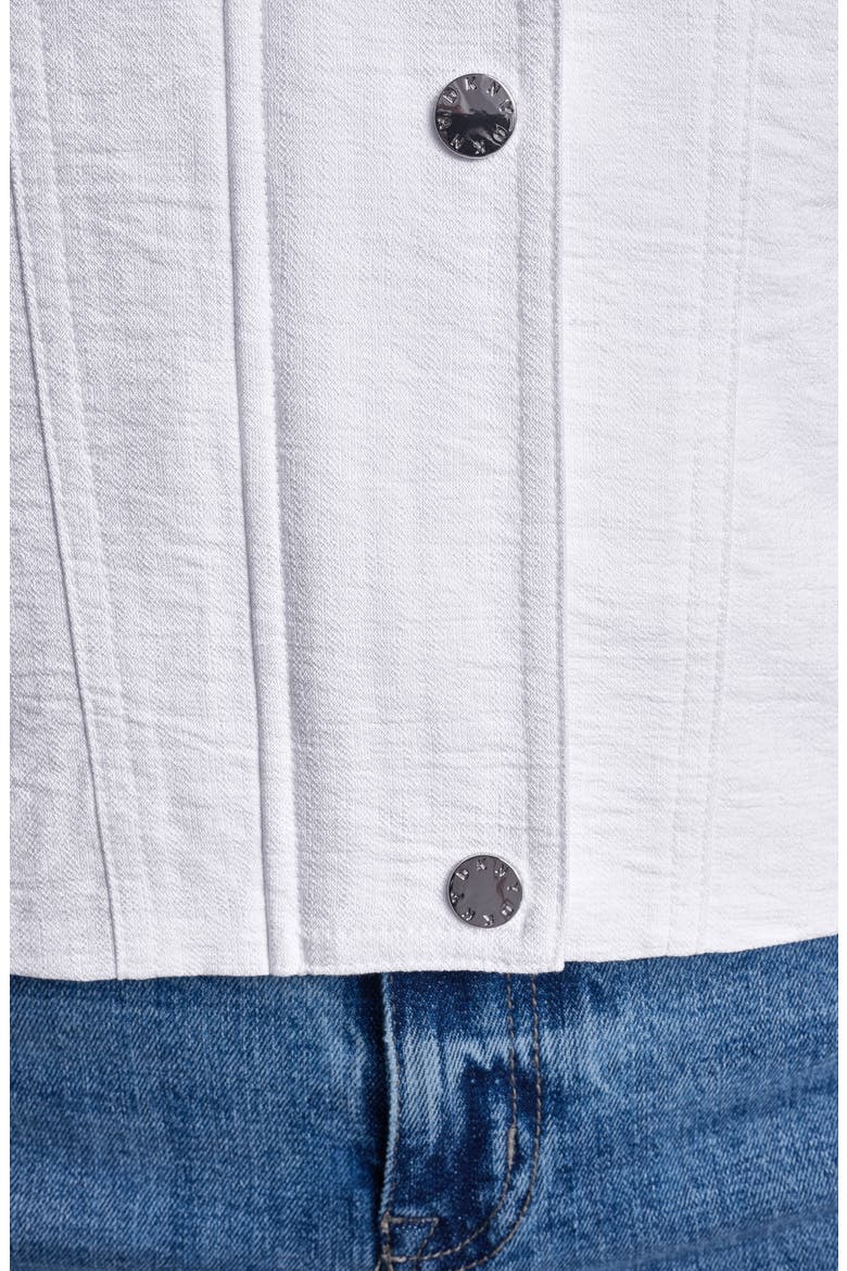 Crinkle Snap Front Jacket, Alternate, color, WHITE
