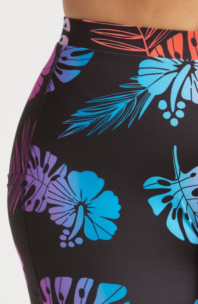 TomboyX 4.5-Inch Swim Shorts, Alternate, color, Tropadelic