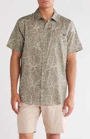 Hurley Caryota Short Sleeve Cotton Button-Up Shirt