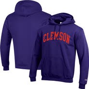 Champion Men's Champion Purple Clemson Tigers Basic Arch Fleece Pullover Hoodie