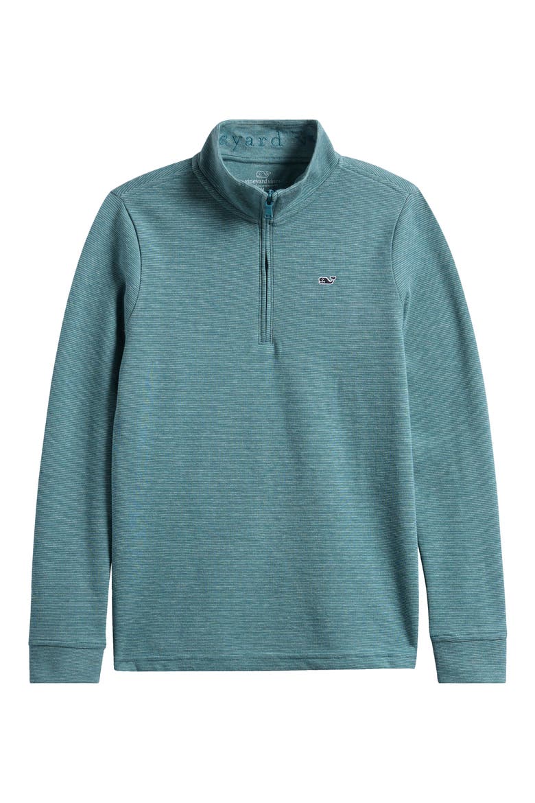 Kids' Saltwater Stripe Quarter Zip Sweatshirt, Main, color, K606 LOWCO