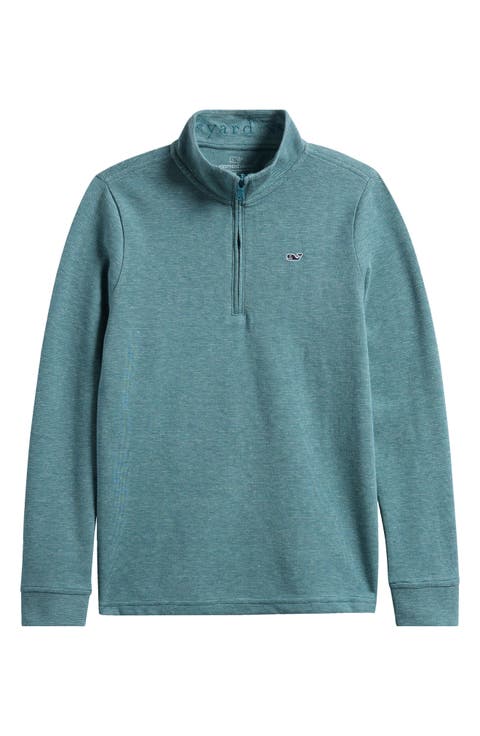 Kids' Saltwater Stripe Quarter Zip Sweatshirt
