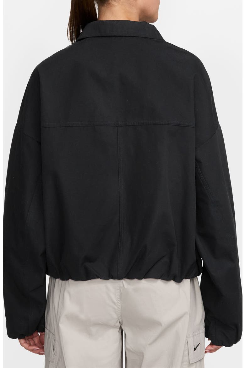 Sportswear Canvas Coach's Jacket, Alternate, color, BLACK/ SAIL