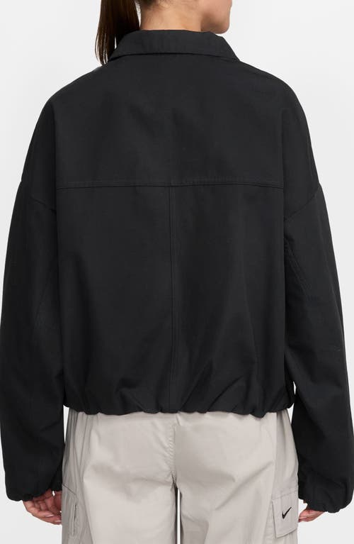 Nike Sportswear Canvas Coach's Jacket In Black