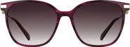 Longchamp Foulonn 55mm Gradient Modified Rectangular Sunglasses