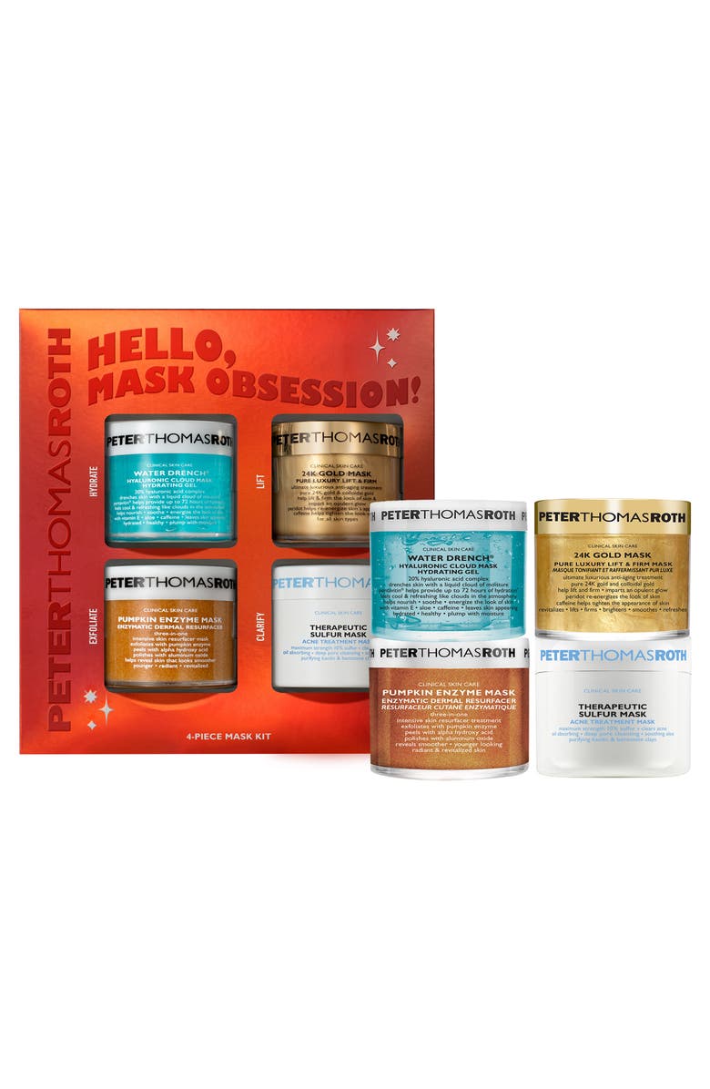 Peter Thomas Roth Hello, Mask Obsession! 4-Piece Mask Kit $167 Value, Main, color, 