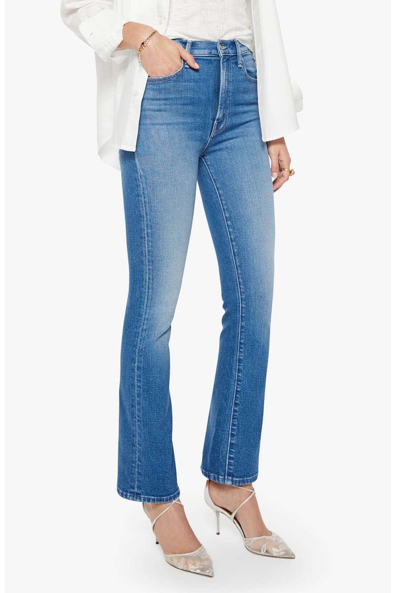 The Hustler Skimp High Waist Bootcut Jeans, Alternate, color, KISSING THE CADDY