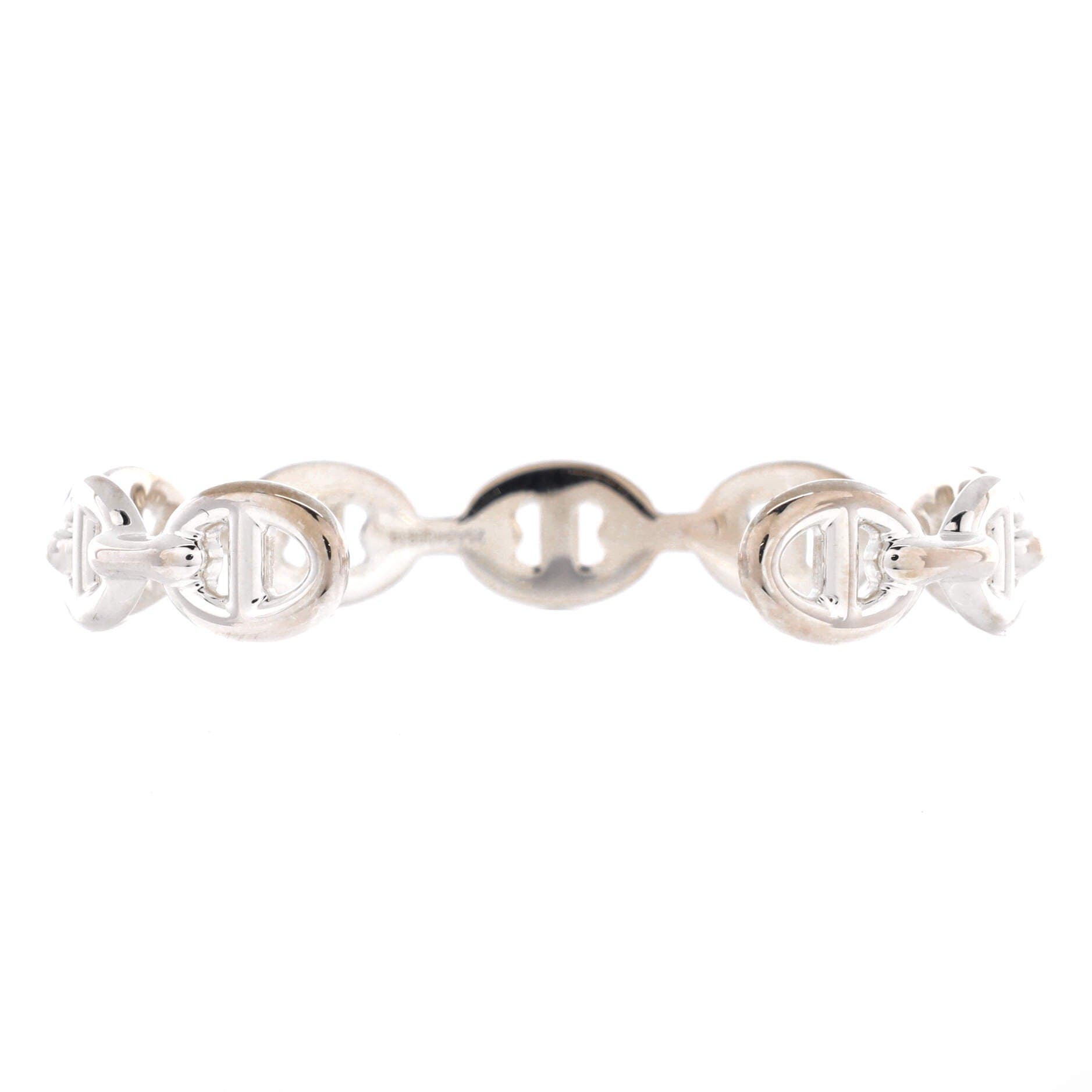 Chaine d'Ancre Enchainee Cuff Bracelet Sterling Silver Medium, Alternate, color, Metallic Silver